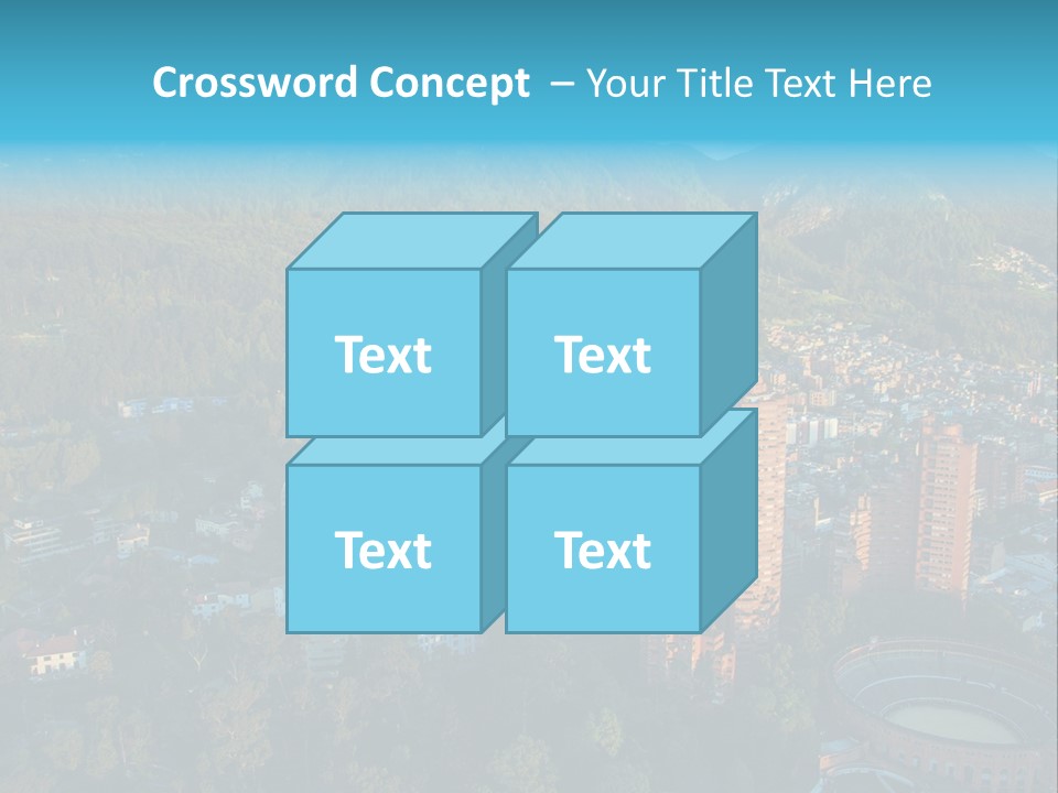 Blue Cityscape City PowerPoint Template