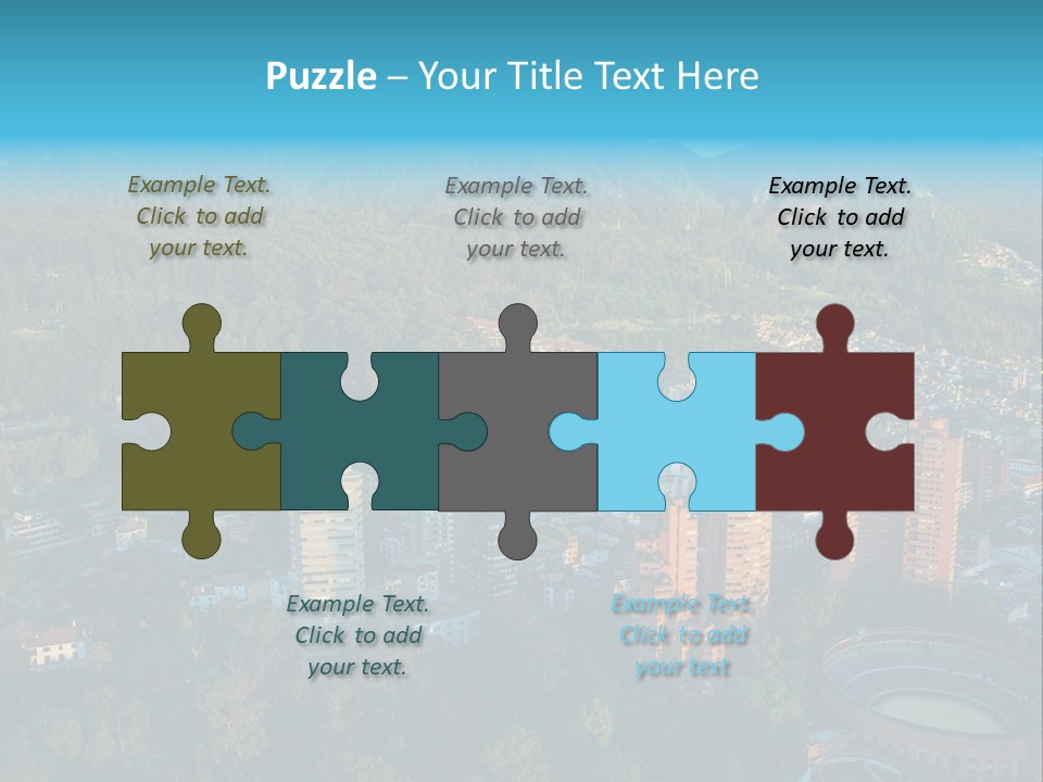 Blue Cityscape City PowerPoint Template