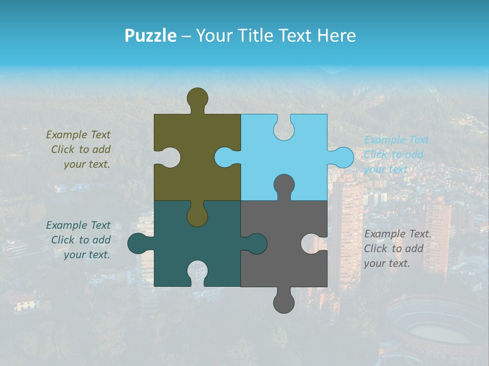 Blue Cityscape City PowerPoint Template