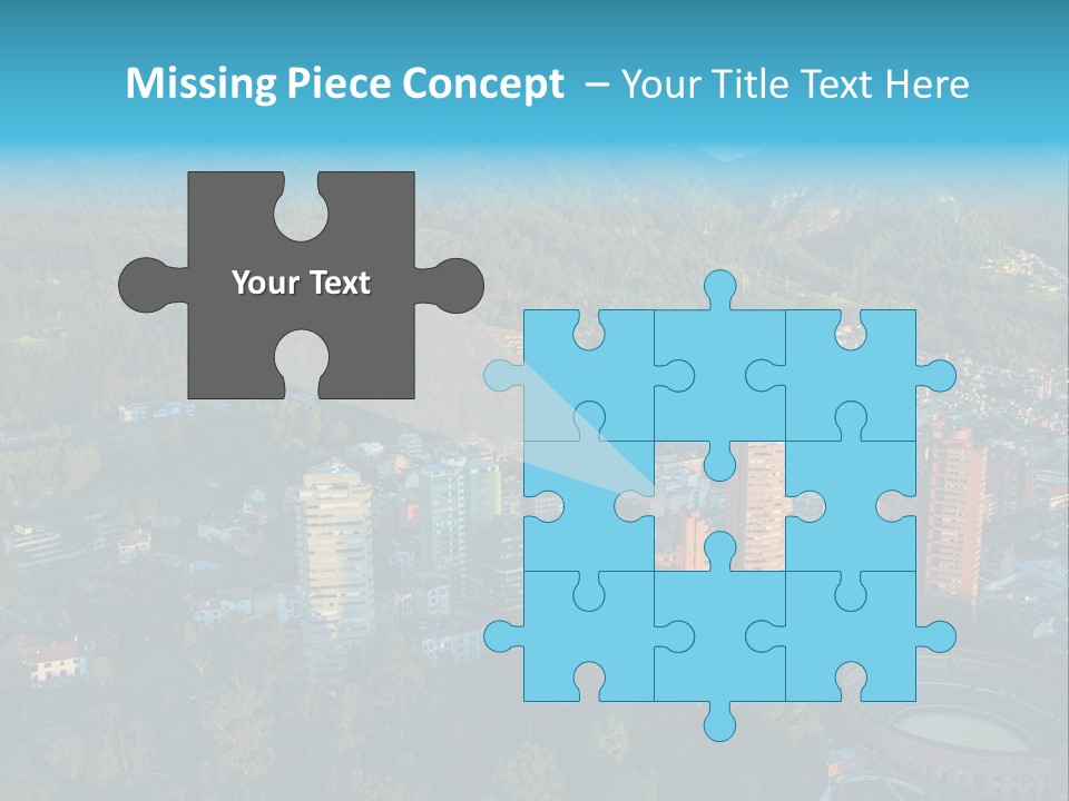 Blue Cityscape City PowerPoint Template