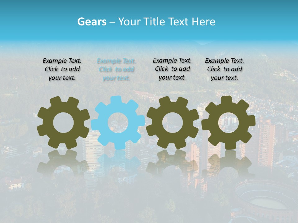 Blue Cityscape City PowerPoint Template