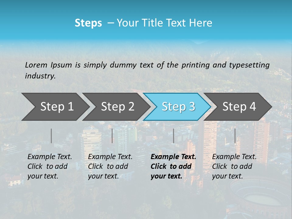 Blue Cityscape City PowerPoint Template