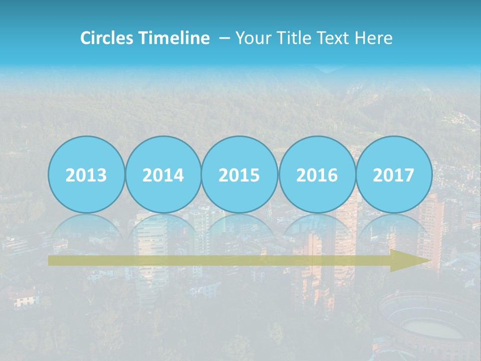 Blue Cityscape City PowerPoint Template