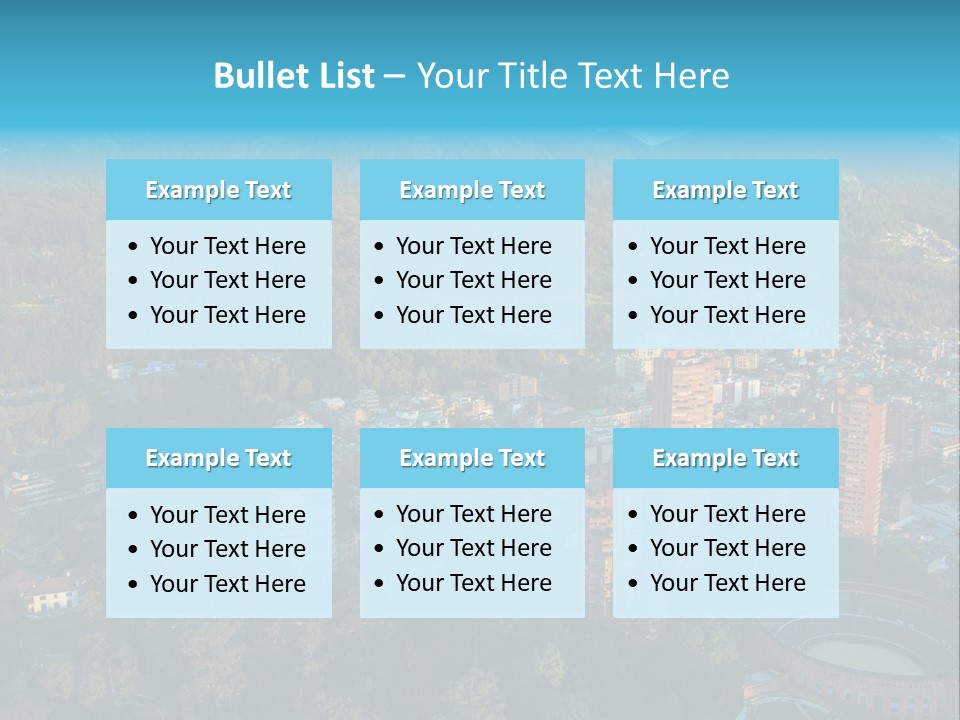 Blue Cityscape City PowerPoint Template