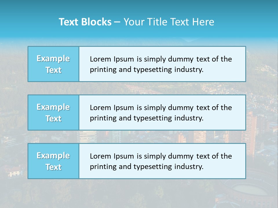 Blue Cityscape City PowerPoint Template