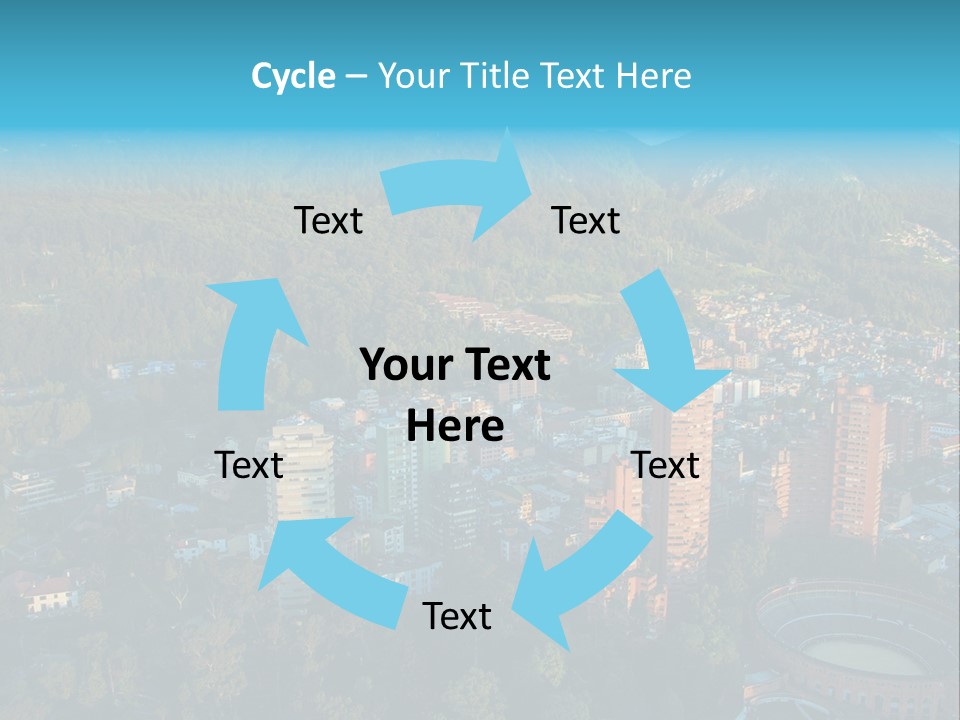 Blue Cityscape City PowerPoint Template