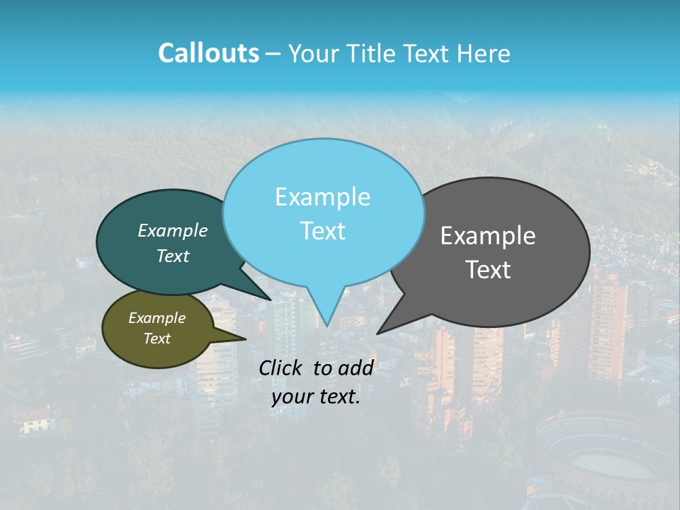 Blue Cityscape City PowerPoint Template