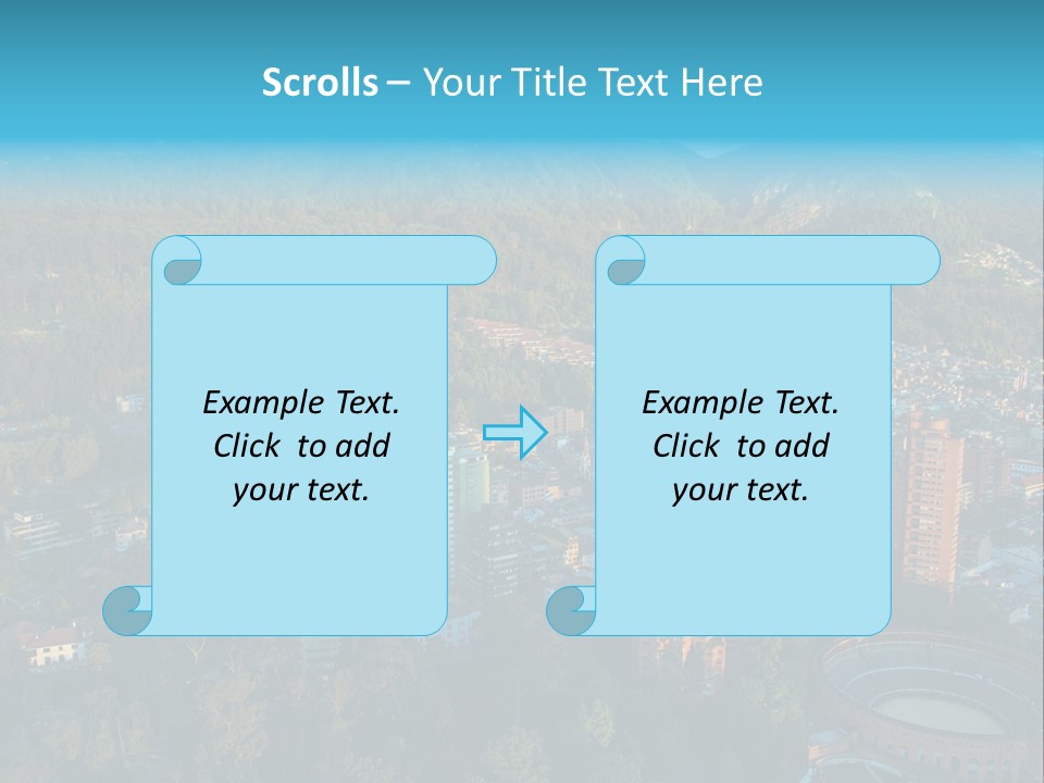 Blue Cityscape City PowerPoint Template