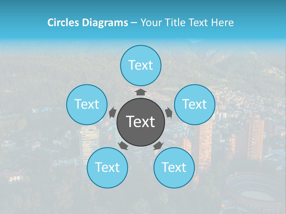 Blue Cityscape City PowerPoint Template