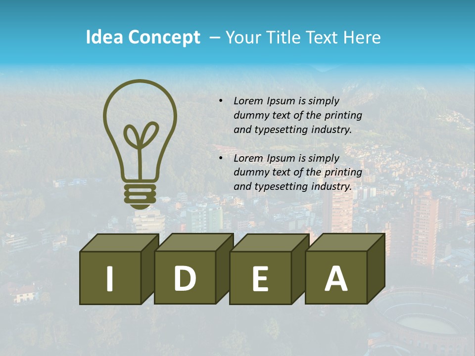 Blue Cityscape City PowerPoint Template