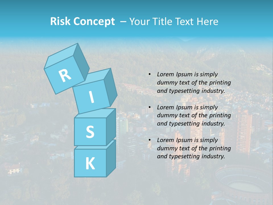 Blue Cityscape City PowerPoint Template