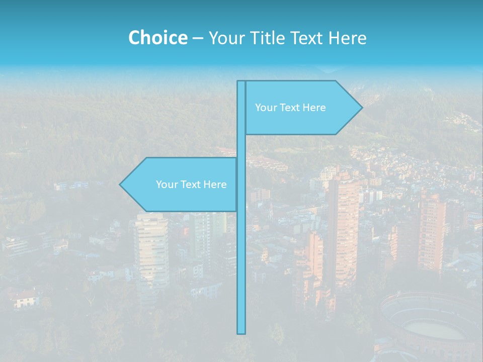 Blue Cityscape City PowerPoint Template