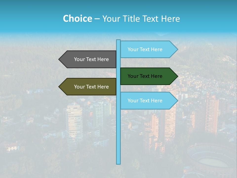 Blue Cityscape City PowerPoint Template