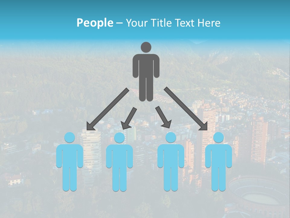 Blue Cityscape City PowerPoint Template