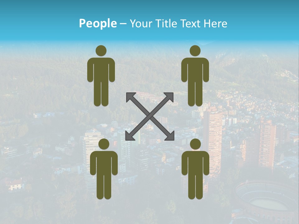 Blue Cityscape City PowerPoint Template