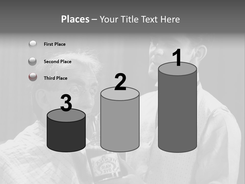 Hair Stylist Black And White Indoors PowerPoint Template