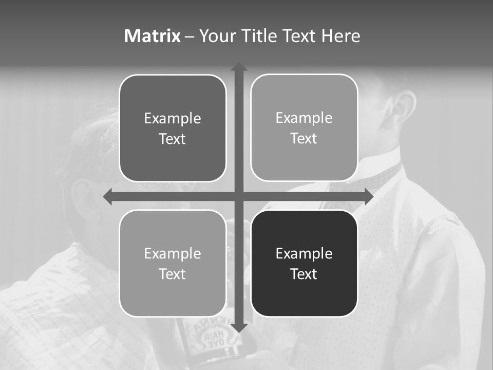 Hair Stylist Black And White Indoors PowerPoint Template