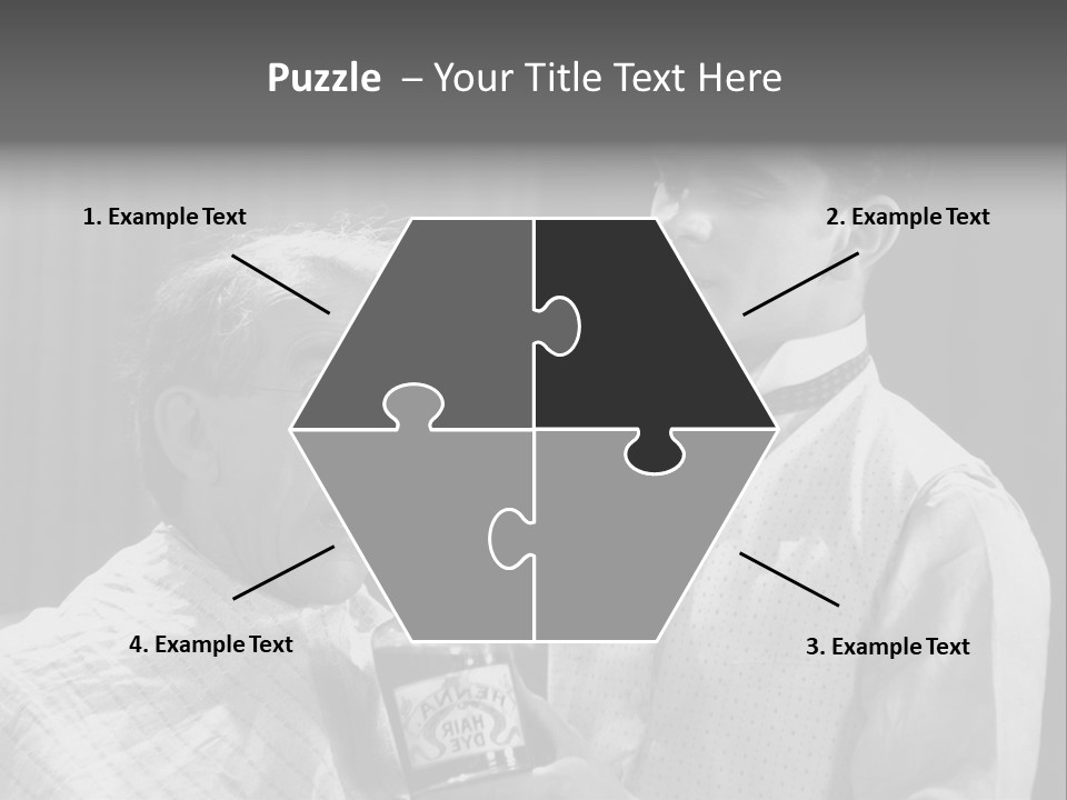 Hair Stylist Black And White Indoors PowerPoint Template