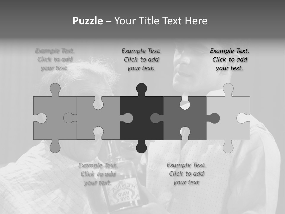 Hair Stylist Black And White Indoors PowerPoint Template