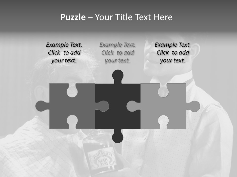 Hair Stylist Black And White Indoors PowerPoint Template