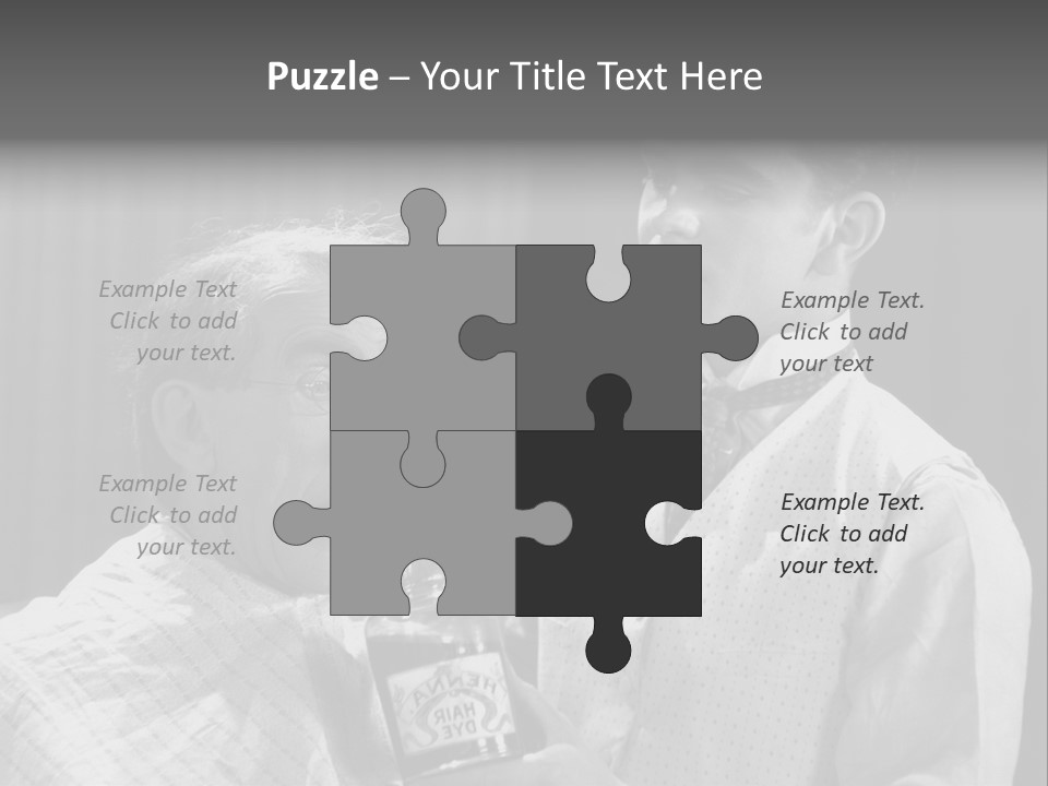 Hair Stylist Black And White Indoors PowerPoint Template