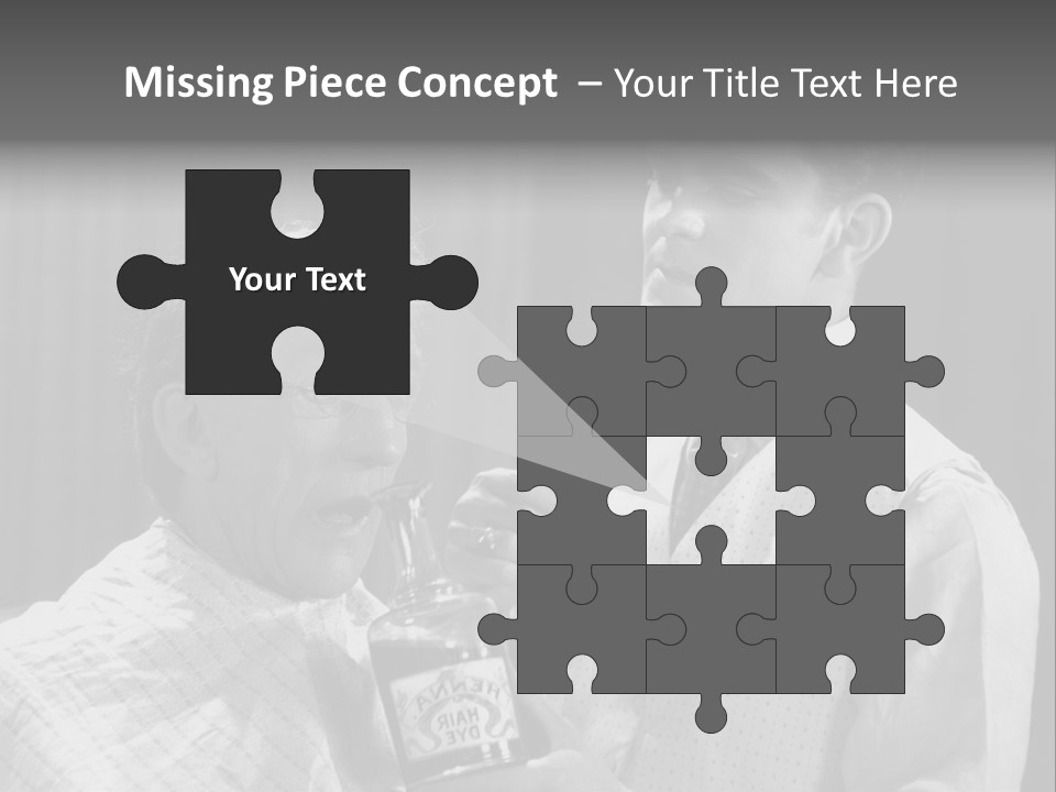 Hair Stylist Black And White Indoors PowerPoint Template