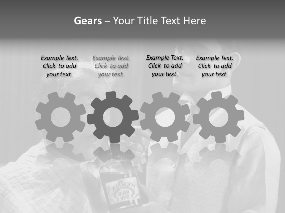 Hair Stylist Black And White Indoors PowerPoint Template