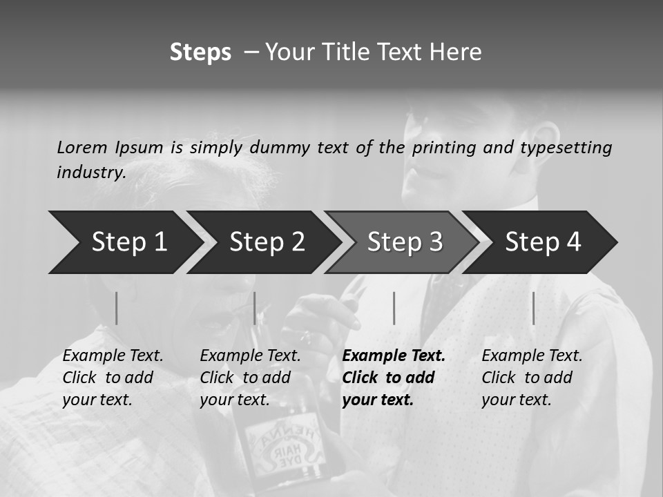 Hair Stylist Black And White Indoors PowerPoint Template