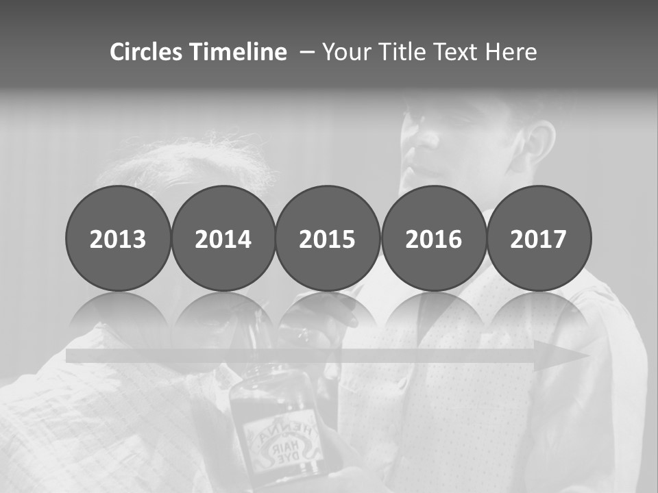 Hair Stylist Black And White Indoors PowerPoint Template