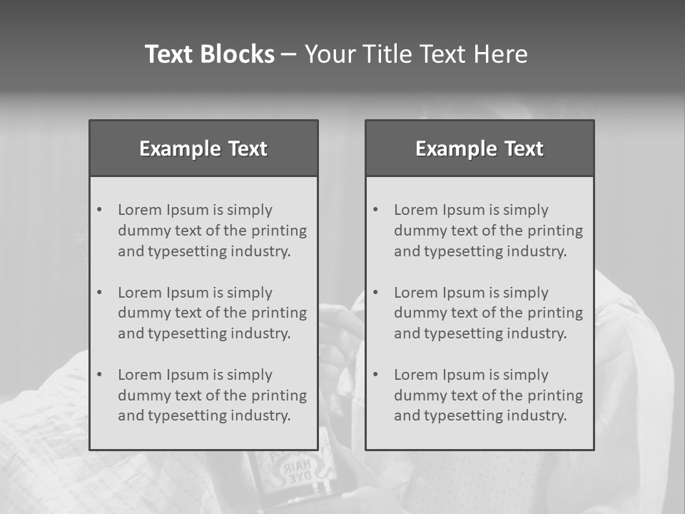 Hair Stylist Black And White Indoors PowerPoint Template