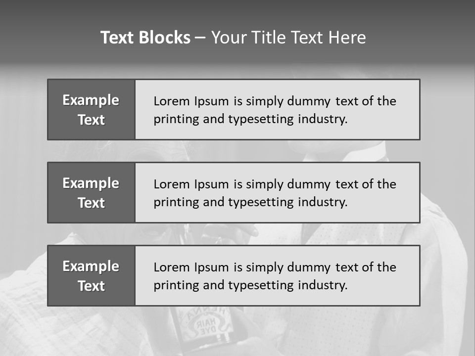 Hair Stylist Black And White Indoors PowerPoint Template