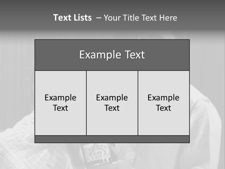 Hair Stylist Black And White Indoors PowerPoint Template