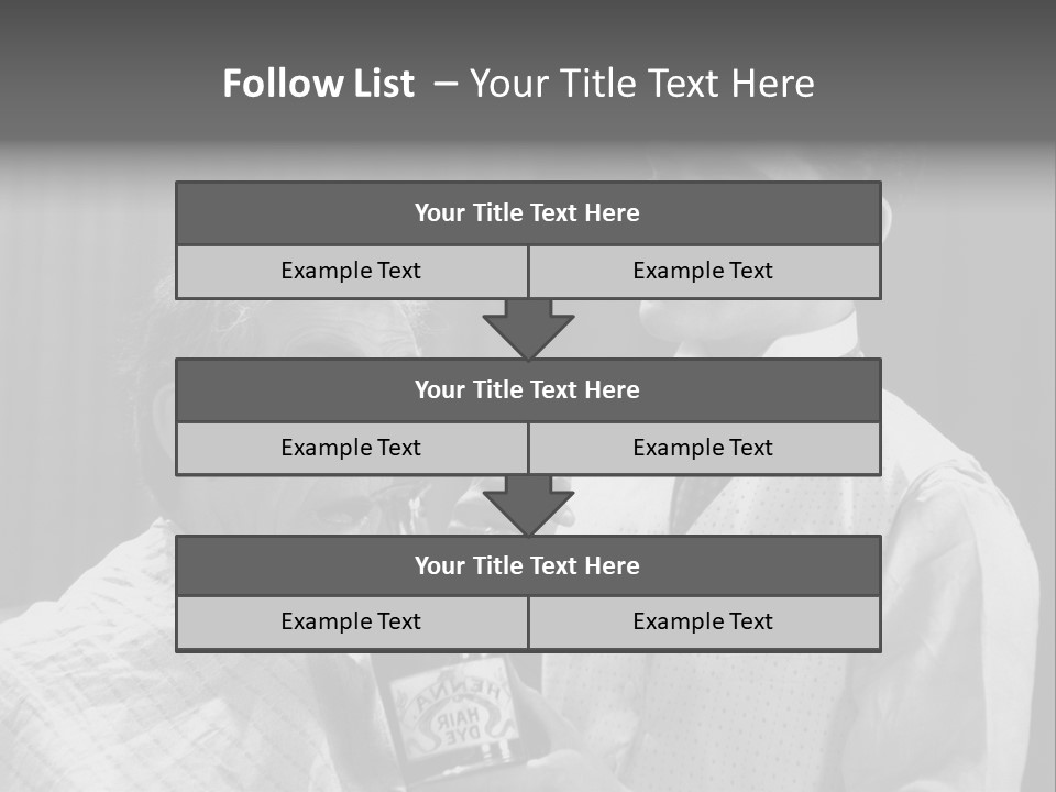 Hair Stylist Black And White Indoors PowerPoint Template