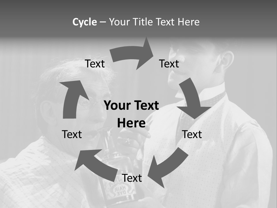 Hair Stylist Black And White Indoors PowerPoint Template