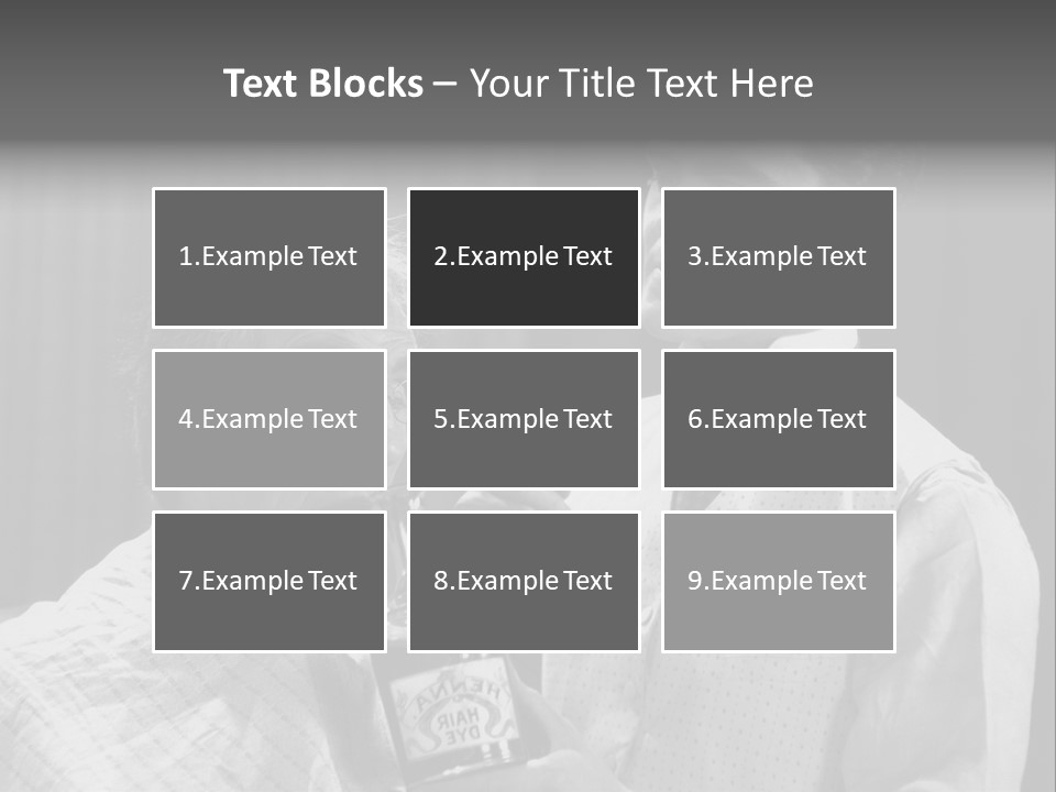 Hair Stylist Black And White Indoors PowerPoint Template