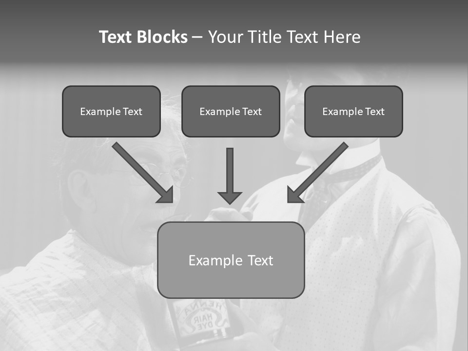 Hair Stylist Black And White Indoors PowerPoint Template