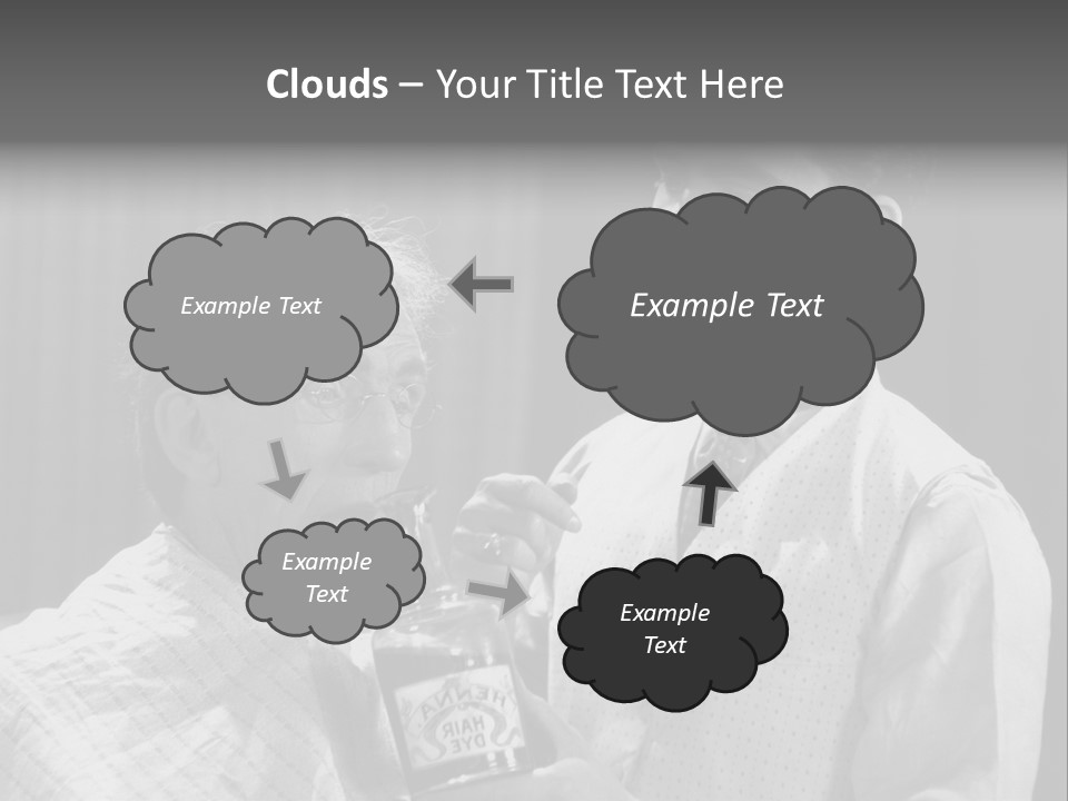 Hair Stylist Black And White Indoors PowerPoint Template