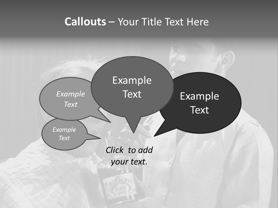 Hair Stylist Black And White Indoors PowerPoint Template