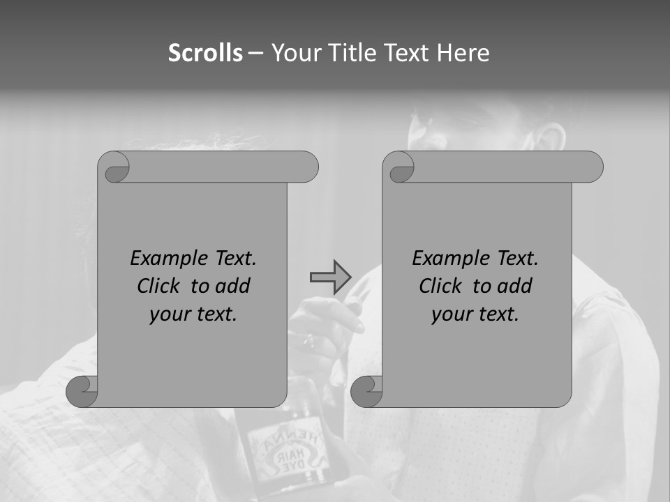 Hair Stylist Black And White Indoors PowerPoint Template