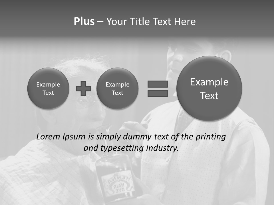 Hair Stylist Black And White Indoors PowerPoint Template