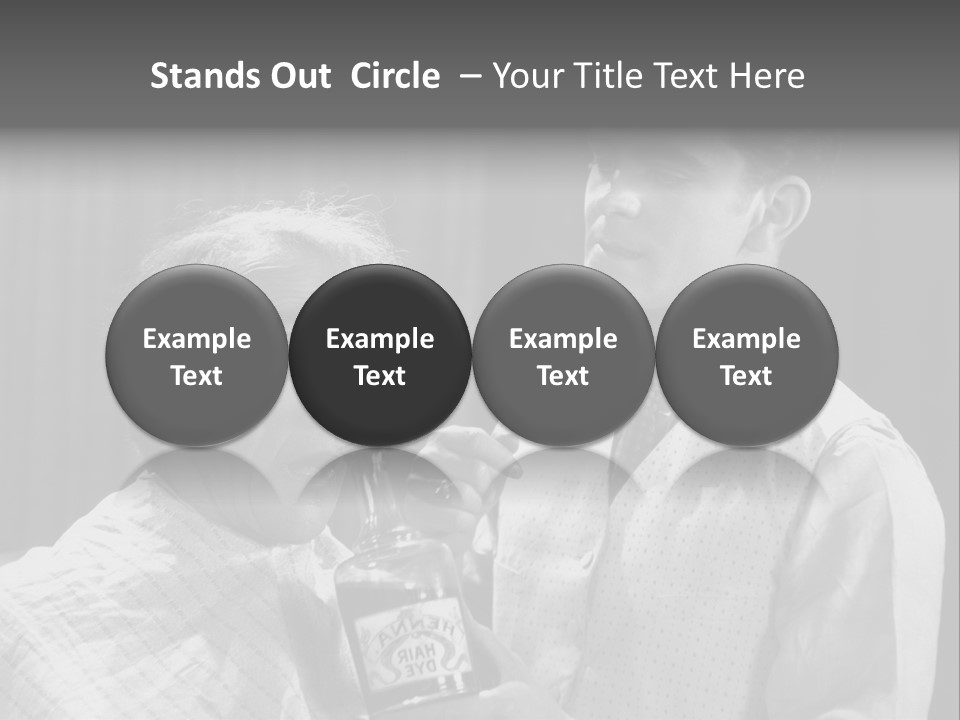 Hair Stylist Black And White Indoors PowerPoint Template