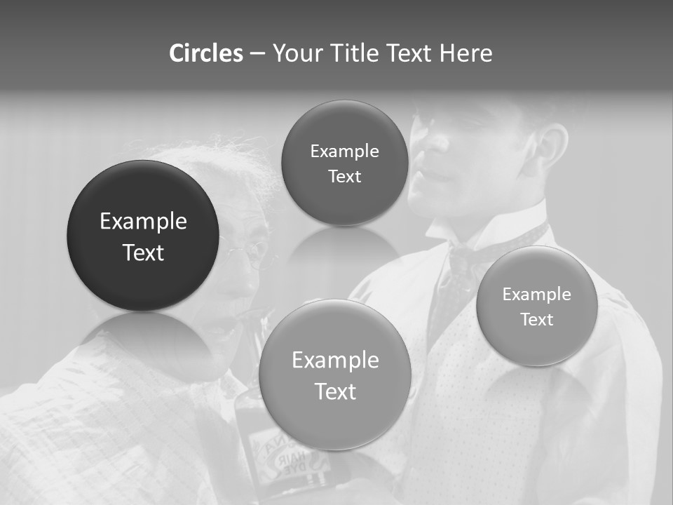 Hair Stylist Black And White Indoors PowerPoint Template