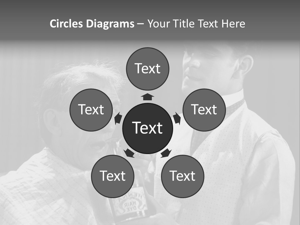 Hair Stylist Black And White Indoors PowerPoint Template