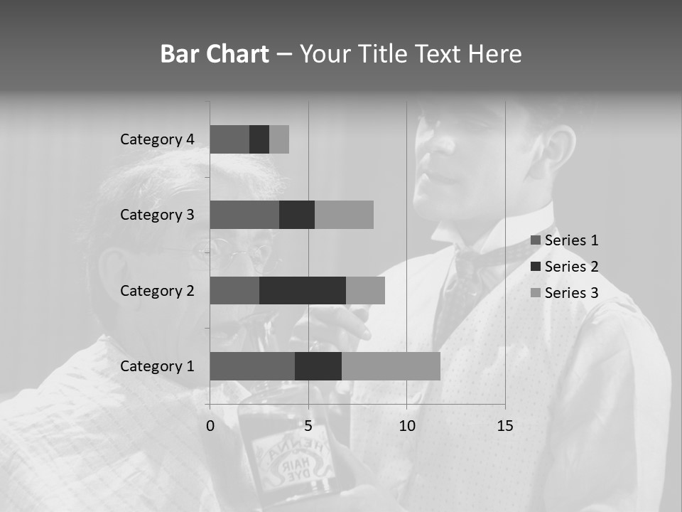 Hair Stylist Black And White Indoors PowerPoint Template