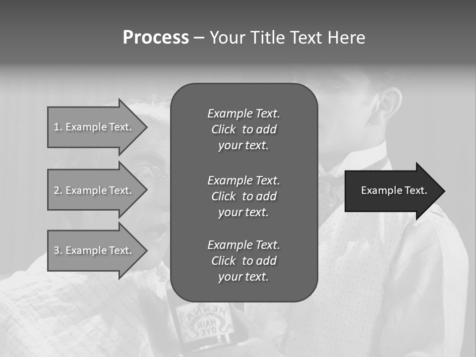 Hair Stylist Black And White Indoors PowerPoint Template