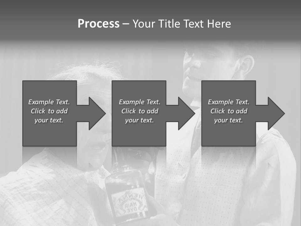 Hair Stylist Black And White Indoors PowerPoint Template