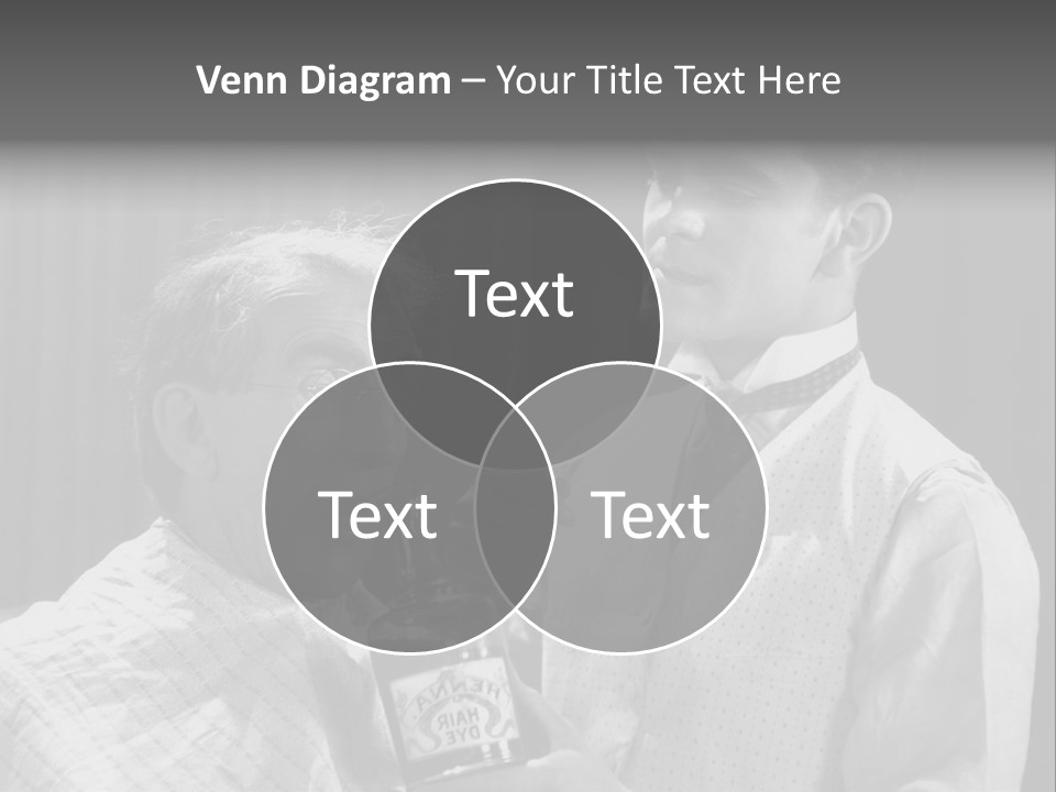 Hair Stylist Black And White Indoors PowerPoint Template