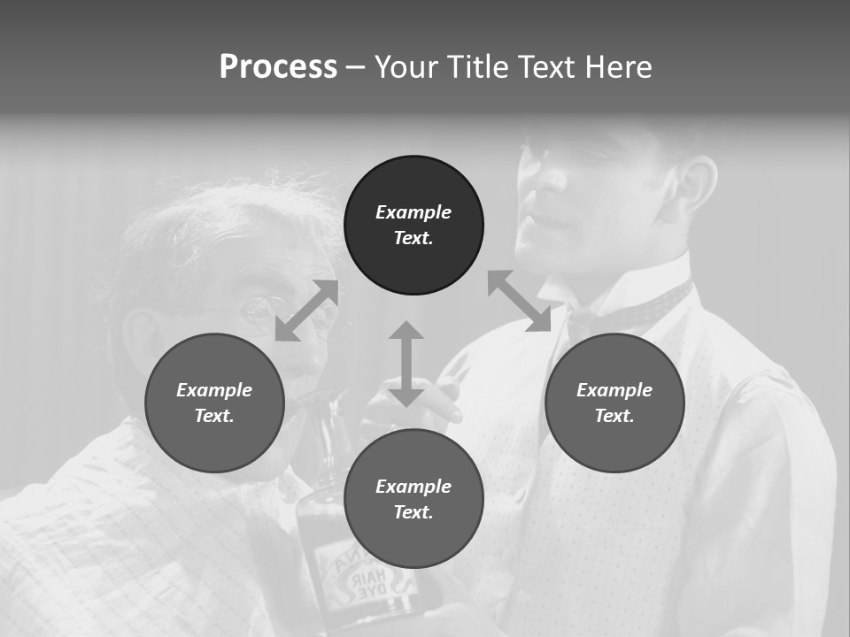 Hair Stylist Black And White Indoors PowerPoint Template