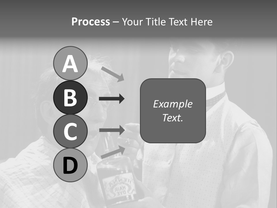 Hair Stylist Black And White Indoors PowerPoint Template