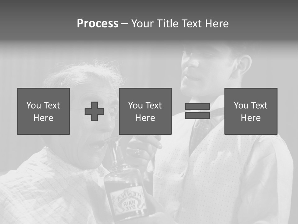 Hair Stylist Black And White Indoors PowerPoint Template